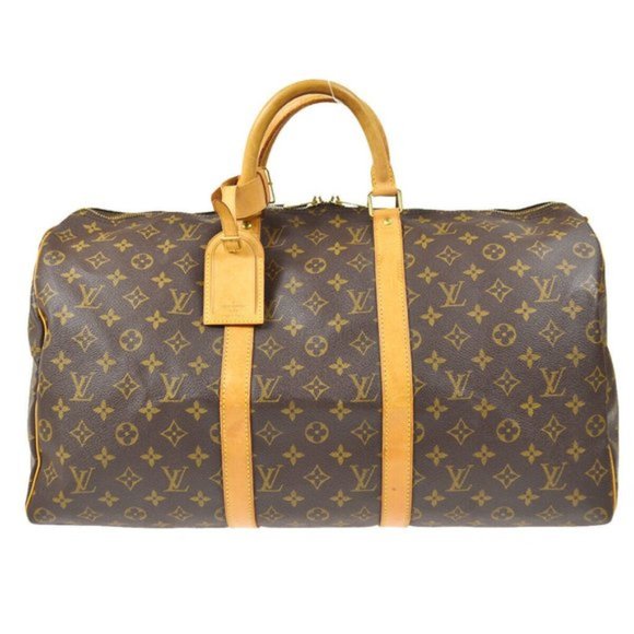LOUIS VUITTON TRAVEL HAND BAG MONOGRAM KEEPALL 50 - Picture 2 of 16